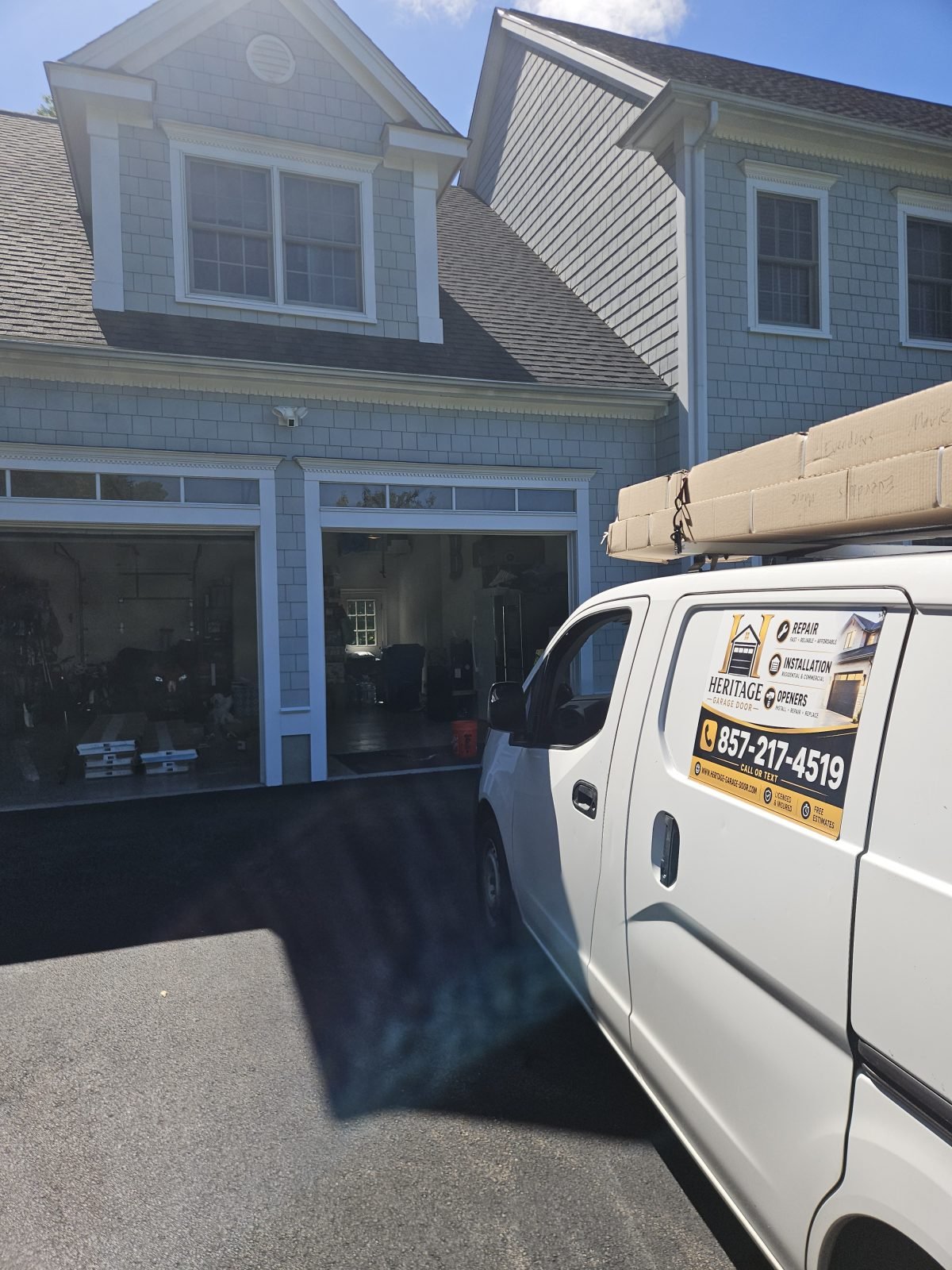 New garage door installation completed for a homeowner in Braintree area.