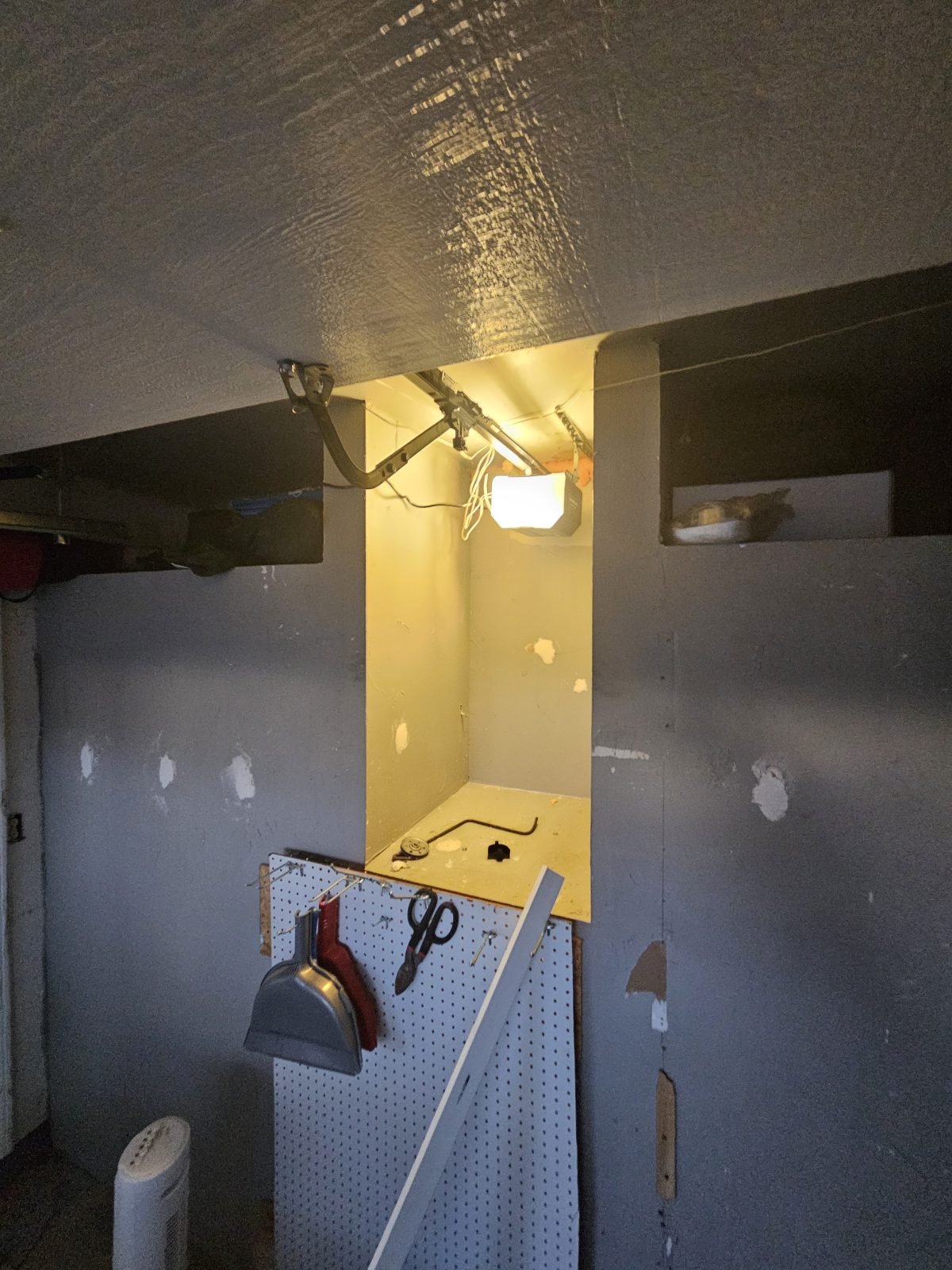Garage door opener installation photo
