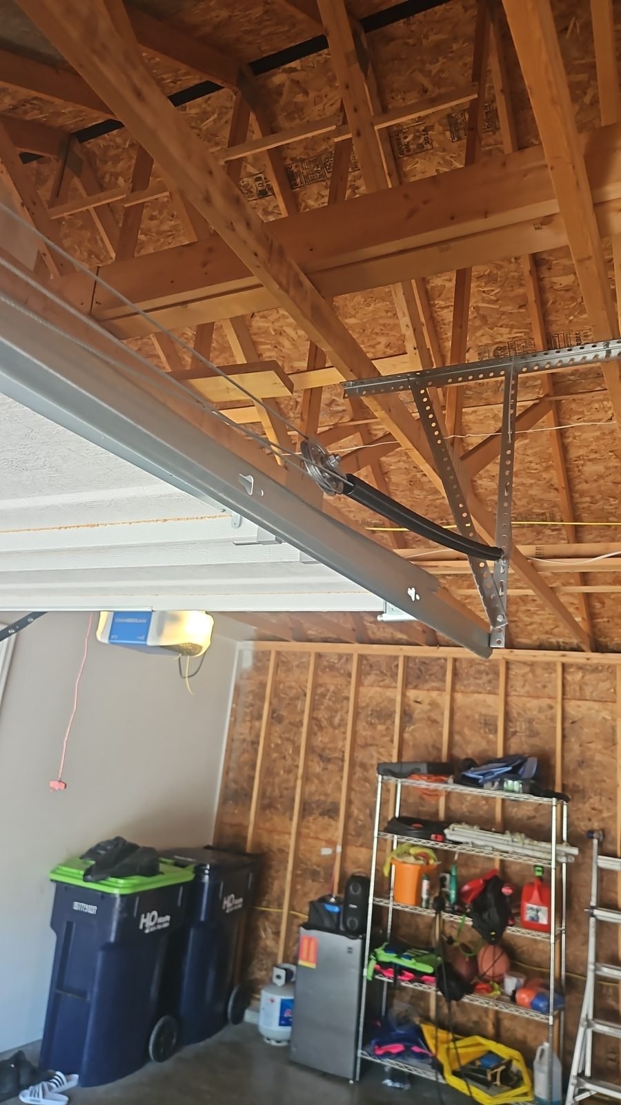 Garage door spring system replacement